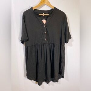 NWT PLOKNRD Tunic top Black SZ